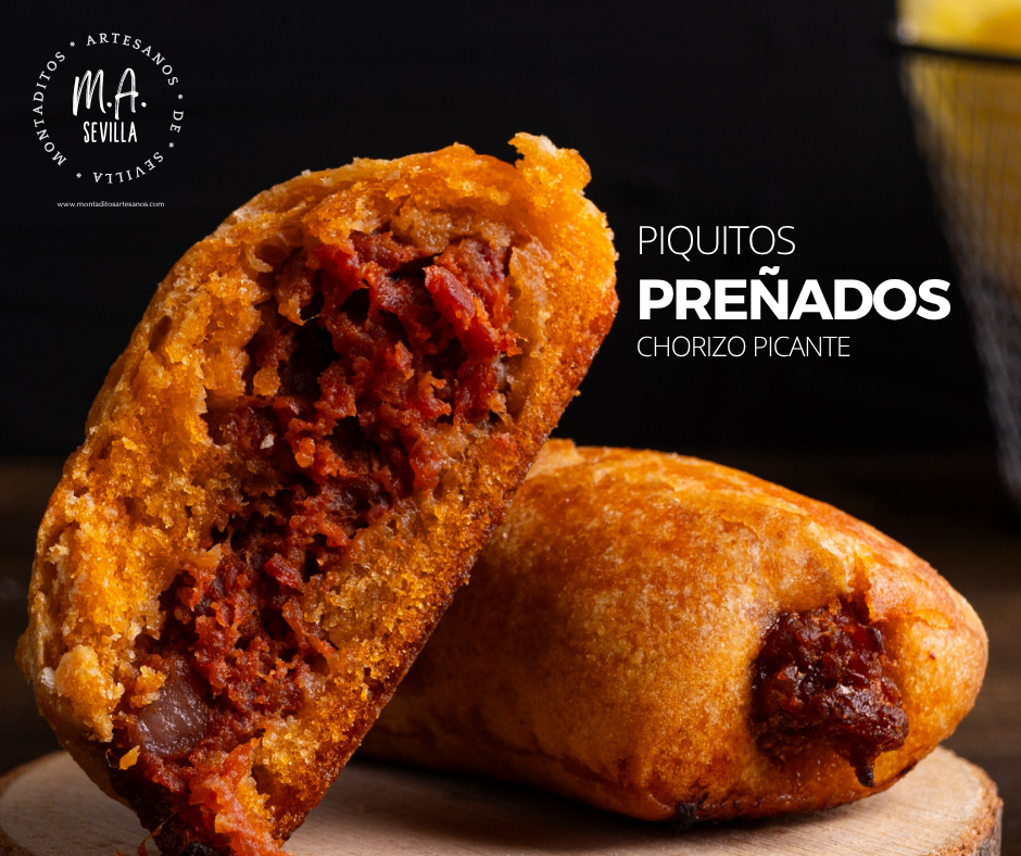 Piquitos preñados para catering listos para hornear