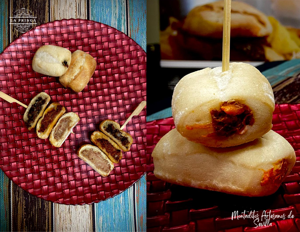 Tapas para catering listas para hornear